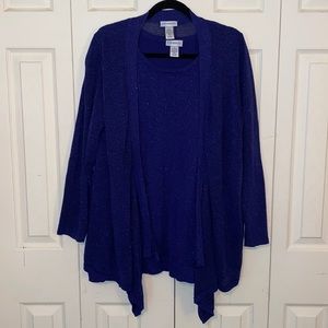 Catherine’s Dressy 1X Plus Size Tank/Cardigan Set